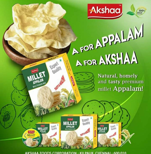 Millet Appalam - Akshaa / மில்லெட் அப்பளம்