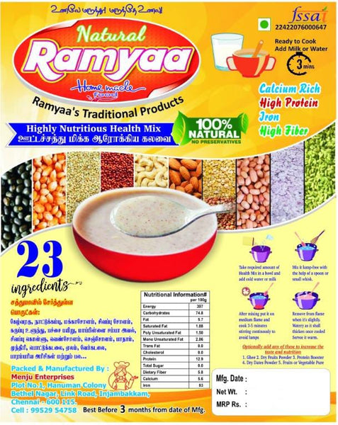 Health Mix - Ramyaa / ரம்யா இயற்கை ஊட்டச்சத்து மிக்க ஆரோக்கிய கலவை